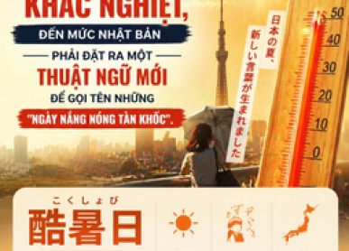 Nhật Bản bổ sung thuật ngữ mới cho nắng nóng trên 40°C